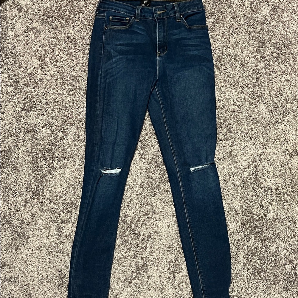 Just Black Dark Blue Skinny Jeans